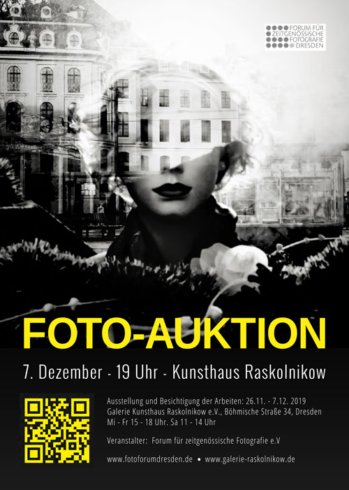 Plakat für Fotoauktion